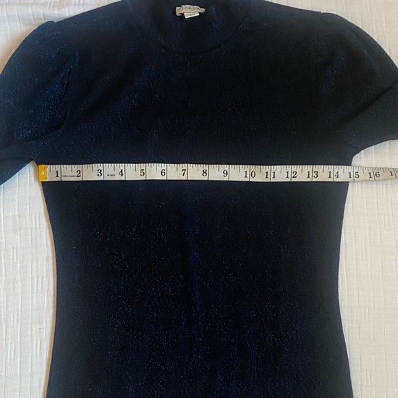 J. CREW Sparkling Navy Long Sleeve Top - Picture 7 of 9